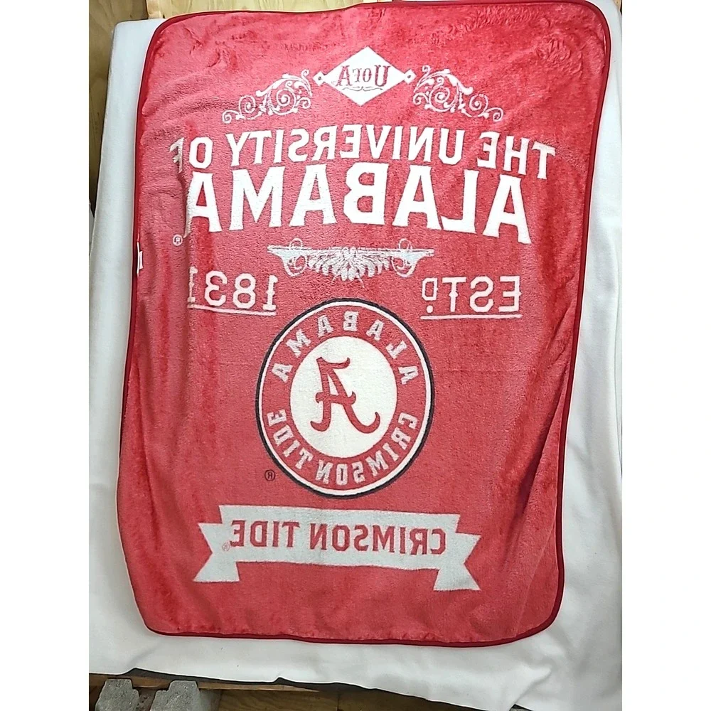 University of Alabama Throw Blanket Stadium Lap Blanket‎ Fan Cover 60x48